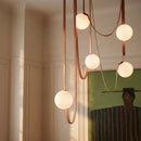 Corium Leather Glass Chandelier
