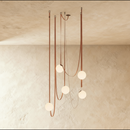 Corium Leather Glass Chandelier