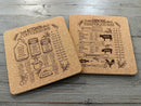 Laser Engraved Cork Trivets – Kitchen Conversion & Cooking Temperature Charts