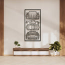 Corvette C8 Quad Profile Metal Frame Silhouette - MT1448