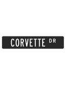Corvette Street Sign Metal Sign