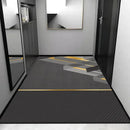 Cosmic grey crystal velvet entrance rug for hallway