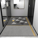 Cosmic grey crystal velvet entrance rug for hallway