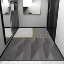 Cosmic grey crystal velvet entrance rug for hallway