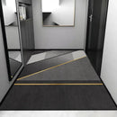 Cosmic grey crystal velvet entrance rug for hallway