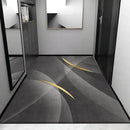 Cosmic grey crystal velvet entrance rug for hallway