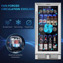 Premium 15" Tall Built-In Freestanding Beverage Cooler Refrigerator, 100 Cans (SAK77654)