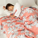 Cotton gauze boho throw gray pineapple bird bedroom blanket