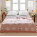 Cotton gauze boho throw gray pineapple bird bedroom blanket