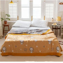 Cotton gauze boho throw gray pineapple bird bedroom blanket