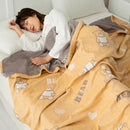 Cotton gauze boho throw gray pineapple bird bedroom blanket
