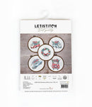 Counted Cross Stitch Kit Christmas Retro Cars / Kit of 5 Leti965