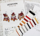 Counted Cross Stitch Kit Christmas Tigers Toys set of 3 pcs L8017