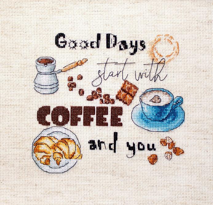 Counted Cross Stitch Kit Coffee Time Leti927