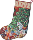 Counted Cross Stitch Kit Cozy Christmas Stocking L8010