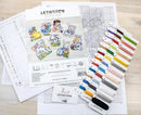 Counted Cross Stitch Kit Easter Ornaments kit of 8 pcs L8032