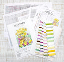 Counted Cross Stitch Kit Easter Rabbit and chicks L8033