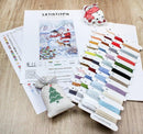 Counted Cross Stitch Kit Snowman and Santa L8015