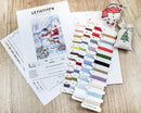 Counted Cross Stitch Kit Snowman and Santa L8015