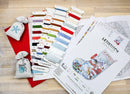 Counted Cross Stitch Kit Snowman and Santa Stocking L8016