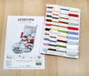 Counted Cross Stitch Kit Snowman and Santa Stocking L8016