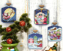 Counted cross stitch kit with plastic canvas "Christmas jars" set of 4 designs 7679