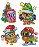 Owl Christmas Plastic Canvas Cross Stitch Kit by Orchidea 7651