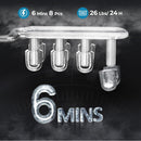 KISMILE Ice Makers Countertop with Handle,26.5Lbs/24H,9 Cubes in 6 Mins,2 Sizes of Bullet Ice,Portable Machine with Self-Cleaning,Perfect for Home Kitchen(Black)