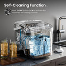 KISMILE Ice Makers Countertop with Handle,26.5Lbs/24H,9 Cubes in 6 Mins,2 Sizes of Bullet Ice,Portable Machine with Self-Cleaning,Perfect for Home Kitchen(Black)