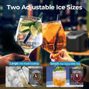 KISMILE Ice Makers Countertop with Handle,26.5Lbs/24H,9 Cubes in 6 Mins,2 Sizes of Bullet Ice,Portable Machine with Self-Cleaning,Perfect for Home Kitchen(Black)
