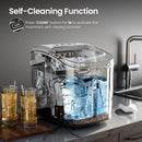 KISMILE Ice Makers Countertop with Handle,26.5Lbs/24H,9 Cubes in 6 Mins,2 Sizes of Bullet Ice,Portable Machine with Self-Cleaning,Perfect for Home Kitchen(Black)