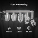 KISMILE Ice Makers Countertop with Handle,26.5Lbs/24H,9 Cubes in 6 Mins,2 Sizes of Bullet Ice,Portable Machine with Self-Cleaning,Perfect for Home Kitchen(Black)