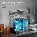 KISMILE Ice Makers Countertop with Handle,26.5Lbs/24H,9 Cubes in 6 Mins,2 Sizes of Bullet Ice,Portable Machine with Self-Cleaning,Perfect for Home Kitchen(Black)