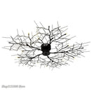 Country branch iron ceiling light living room tree branch fixture