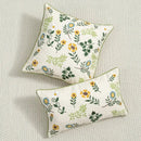 Country floral embroidered cushion cover living room dragonfly pillow