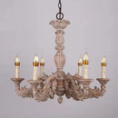 Country french solid wood chandelier for dining room