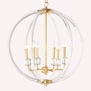 Country industrial ball chandelier gold crystal living room light
