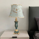 Country pastoral desk lamp cream & gold floral bedroom light