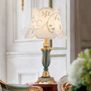 Country pastoral desk lamp cream & gold floral bedroom light