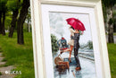 Couple on train station B2369L Counted Cross-Stitch Kit