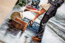 Couple on train station B2369L Counted Cross-Stitch Kit