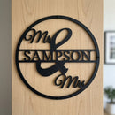 Custom Metal Wall Art - Personalized Mr and Mrs Sign