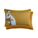 Court puppy print fringed pillow cover living room decor