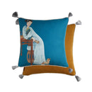 Court puppy print fringed pillow cover living room decor