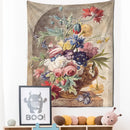 Court style floral oil painting tapestry – living room wall decor