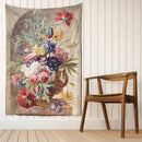 Court style floral oil painting tapestry – living room wall decor