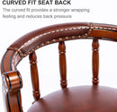 Brown Bar Height Swivel Stool With Back Rest 360 Degree 2 Pack
