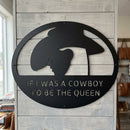 Custom Metal Wall Art - Personalized Cowgirl Sign