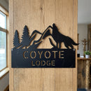 Custom Metal Wall Art - Personalized Coyote Sign