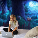 DecorBites™ Cabin In The Woods Wall Hanging Tapestry for Home Decor & Halloween Theme